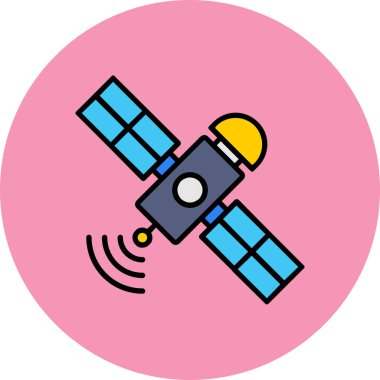 uydu simgesi vektör illüstrasyonu