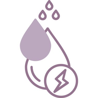 damla simgesi, basit satır illüstrasyonu