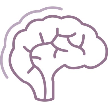 Beyin. Web simgesi basit illüstrasyon