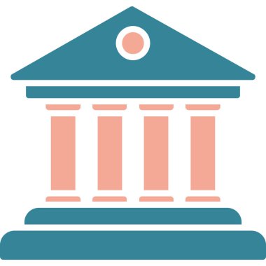 Banka simgesi, vektör illüstrasyonu