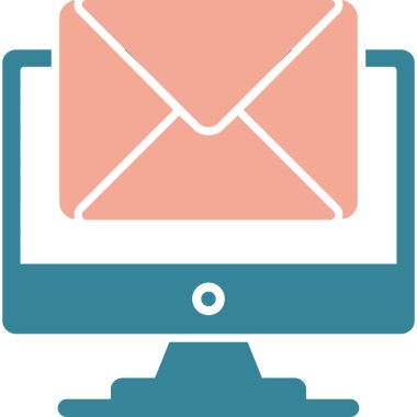 dizüstü bilgisayar e- posta simgesi - taslak biçimi