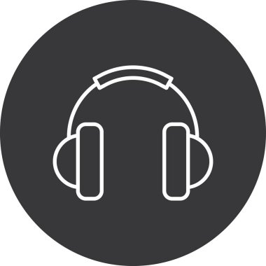 kulaklık simge vektör çizim