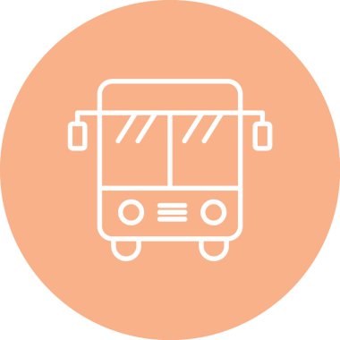 Otobüs simgesi. vektör illüstrasyonu