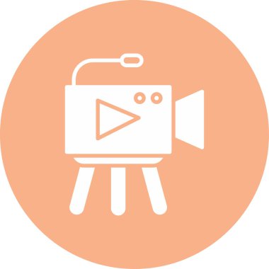 Video simgesinin vektör illüstrasyonu