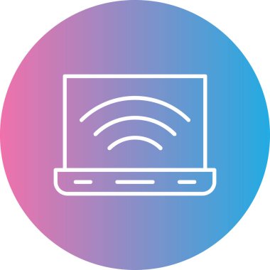 dizüstü bilgisayar simgesi, vektör illüstrasyonu