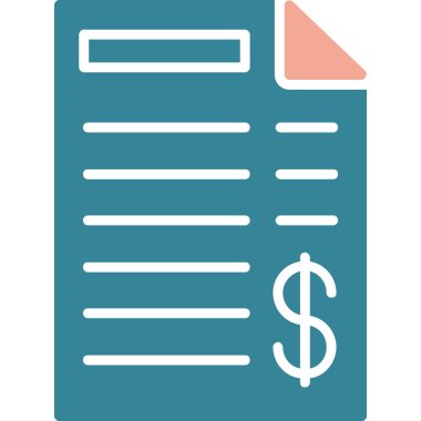 belge düz vektör simgesi