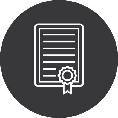 vektör sertifikası modern simgesi