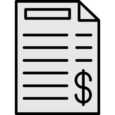 fatura dolar para simgesi, özet biçimi