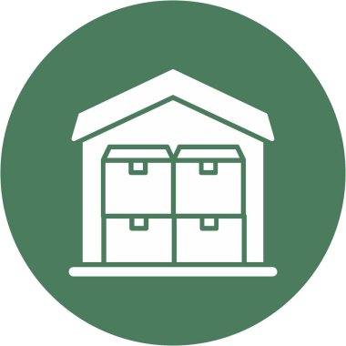 Bir bina simgesinin vektör illüstrasyonu