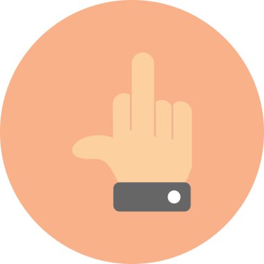 Düz biçimli parmak dokunuşu simgesi