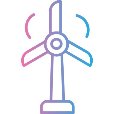 Yel değirmeni modern ikon vektör çizimi