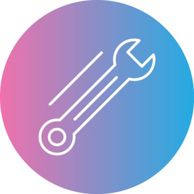 İngiliz anahtarı. Web simgesi basit illüstrasyon