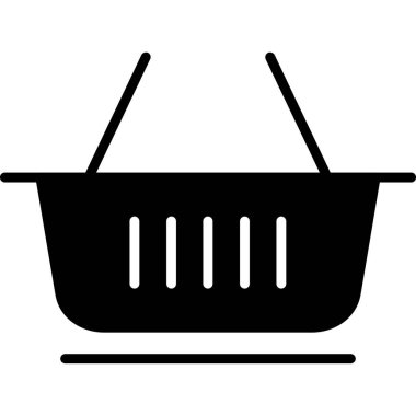 Sepet arabası simgesi, vektör illüstrasyonu