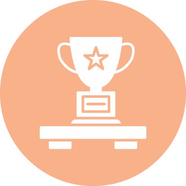 Kupa. Web simgesi vektör illüstrasyonu