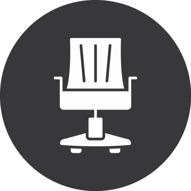 Ofis sandalye simge. Ofis sandalye vektör simgesi beyaz arka plan üzerinde izole web tasarımı için basit örnek