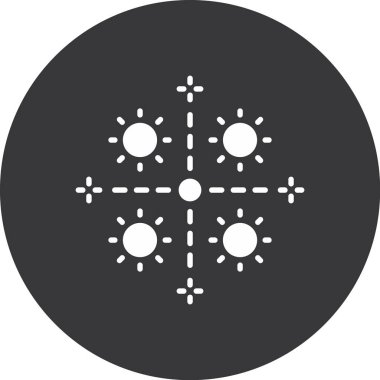 Bir kar tanesi simgesinin vektör çizimi