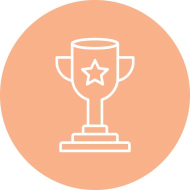 Kupa. Web simgesi basit illüstrasyon