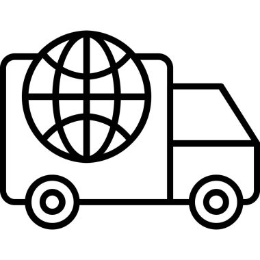 lojistik kamyon simgesi, basit biçim