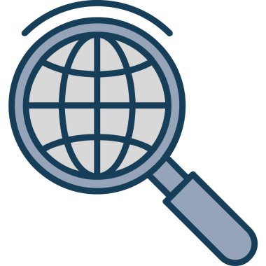 Ara. Web simgesi basit illüstrasyon