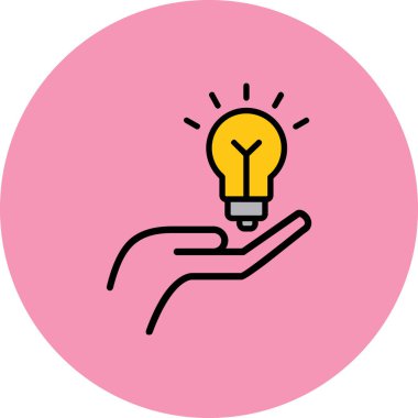 Ampul. Web simgesi basit illüstrasyon