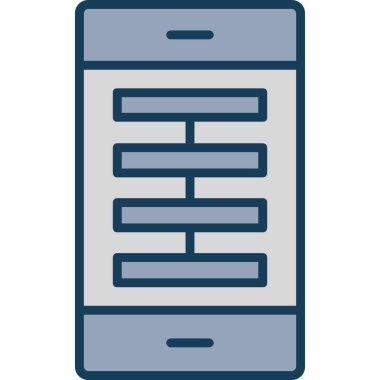 Web tasarım vektör renk çizgisi simgesi