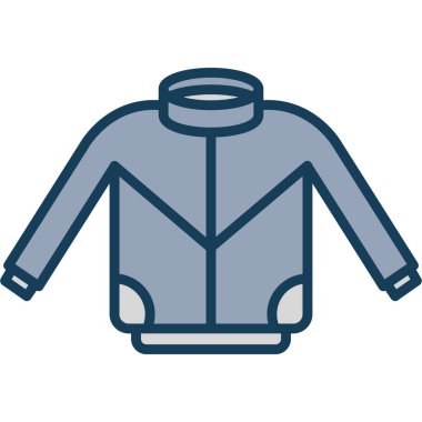 Ceket. Web simgesi basit illüstrasyon