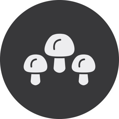 Mantarlar. Web simgesi basit illüstrasyon