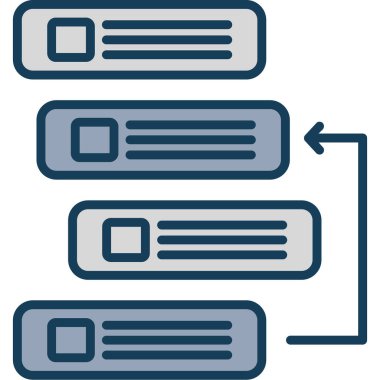 Sunucu. Web simgesi basit illüstrasyon