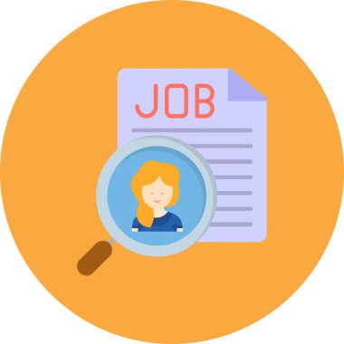 iş araması düz simge tasarımı, vektör illüstrasyonu