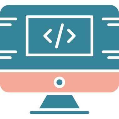 Programlama. Web simgesi basit illüstrasyon