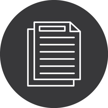 Belge simgesinin vektör illüstrasyonu