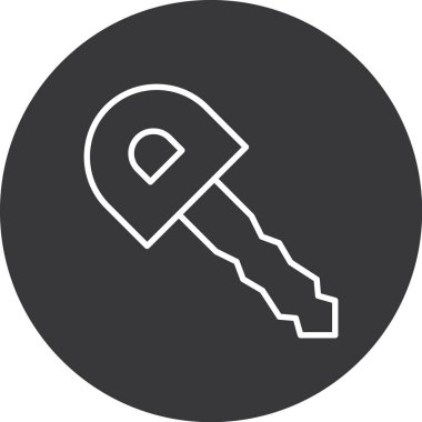 trend biçimi izole edilmiş arkaplanda anahtar simgesi