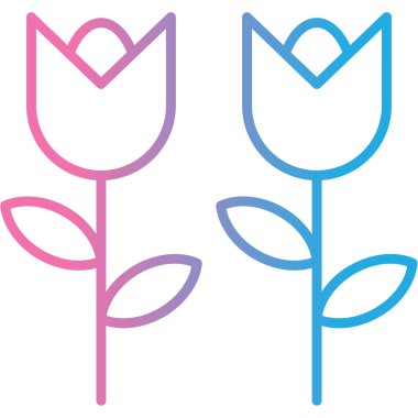 çiçek simgesi vektör illüstrasyonu