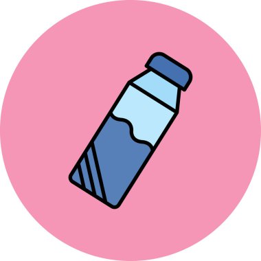 Bir süt şişesinin vektör illüstrasyonu