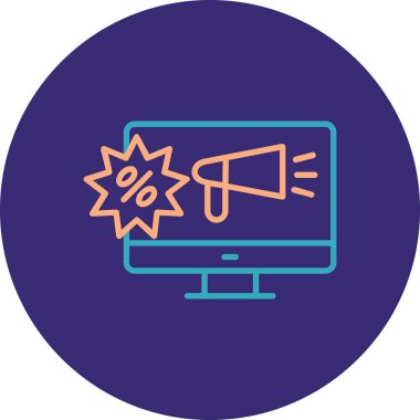 İndirim etiketi simgesinin vektör çizimi