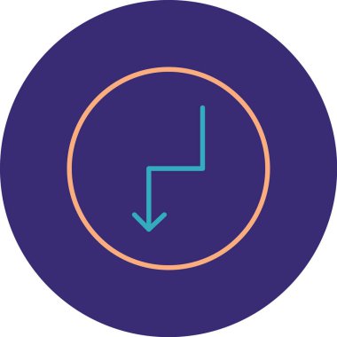 Saat simgesinin vektör illüstrasyonu