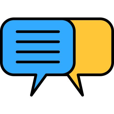 Konuşma balonu ikonu. Basit tasarım