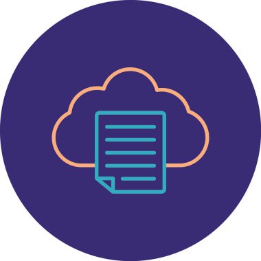 Bulut simgesi vektör illüstrasyonu