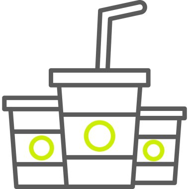 Bardak. Web simgesi basit illüstrasyon