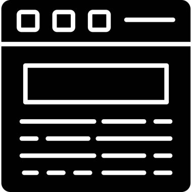 Tarayıcı pencere arayüzü simgesi dış hat biçiminde