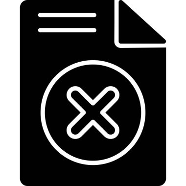 Dosya simgesi, vektör illüstrasyonunu sil