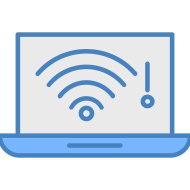 Kablosuz. Web simgesi basit illüstrasyon