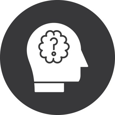 Beyin vektör simgesi modern basit illüstrasyon