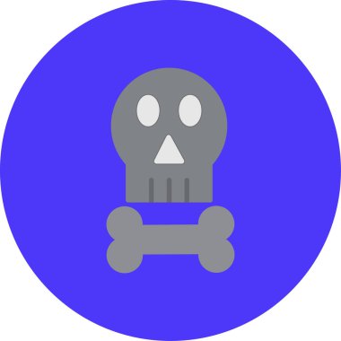 Kafatası. Web simgesi basit illüstrasyon