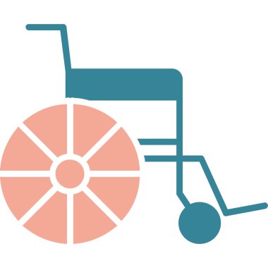 tekerlekli sandalye ikonu vektör illüstrasyonu