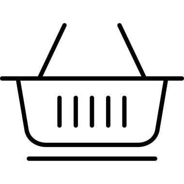 Sepet sembolü ana hat vektörü. Sepet. Sepet arabası