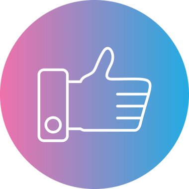 Başparmak yukarı Web simgesi, basit vektör çizim