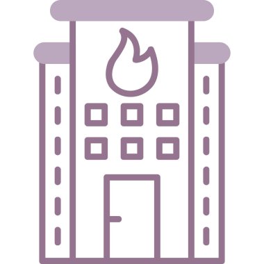 Otel renkli vektör simgesi