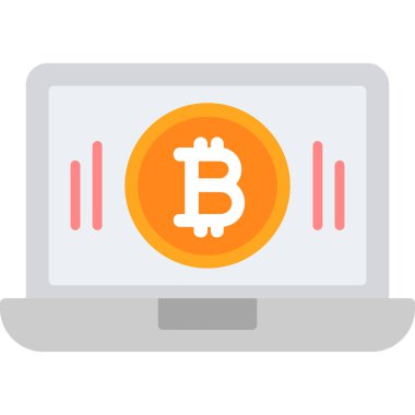 Bitcoin simgesi. vektör illüstrasyonu