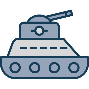 Ordu tank simgesi, vektör çizimi tasarımı